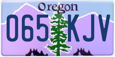 OR license plate 065KJV
