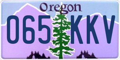 OR license plate 065KKV
