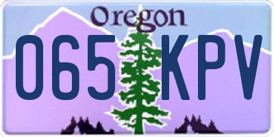 OR license plate 065KPV
