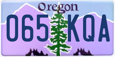 OR license plate 065KQA