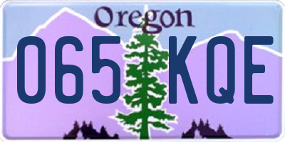 OR license plate 065KQE