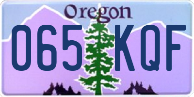OR license plate 065KQF