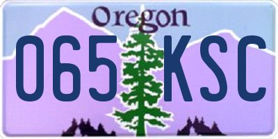 OR license plate 065KSC