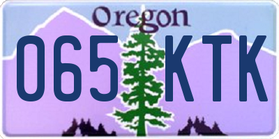 OR license plate 065KTK