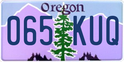 OR license plate 065KUQ
