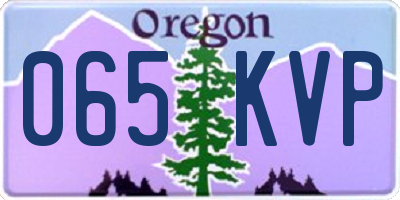 OR license plate 065KVP