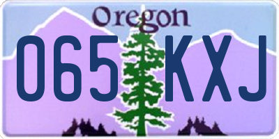 OR license plate 065KXJ