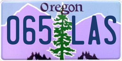 OR license plate 065LAS