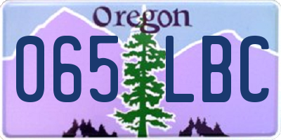 OR license plate 065LBC