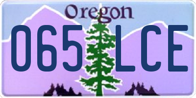 OR license plate 065LCE
