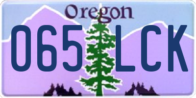 OR license plate 065LCK