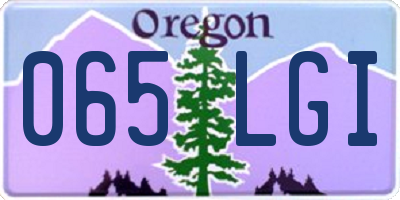 OR license plate 065LGI
