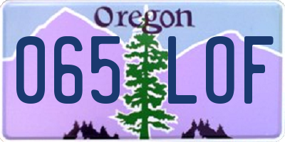 OR license plate 065LOF