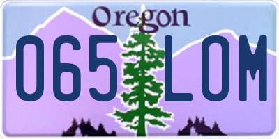 OR license plate 065LOM