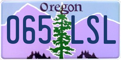 OR license plate 065LSL