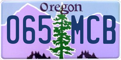 OR license plate 065MCB