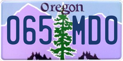 OR license plate 065MDO