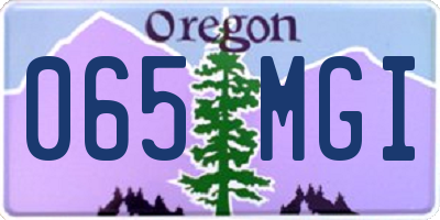 OR license plate 065MGI