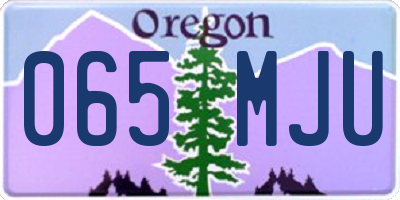 OR license plate 065MJU