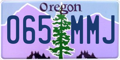 OR license plate 065MMJ
