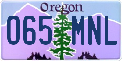OR license plate 065MNL