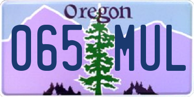 OR license plate 065MUL