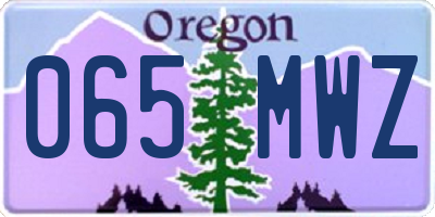 OR license plate 065MWZ
