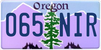 OR license plate 065NIR