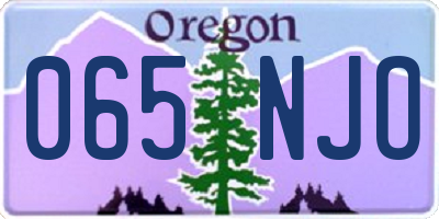 OR license plate 065NJO