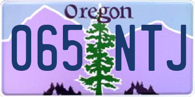 OR license plate 065NTJ
