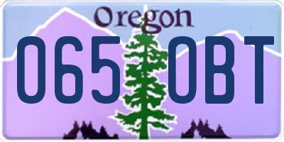 OR license plate 065OBT