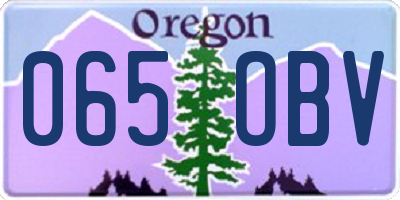 OR license plate 065OBV