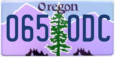 OR license plate 065ODC