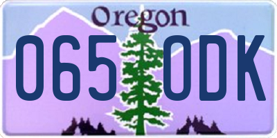 OR license plate 065ODK