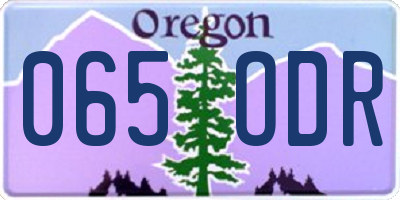 OR license plate 065ODR