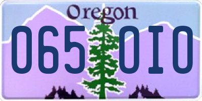 OR license plate 065OIO