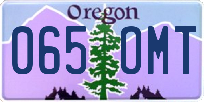 OR license plate 065OMT