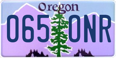 OR license plate 065ONR