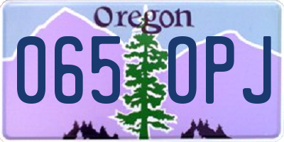OR license plate 065OPJ
