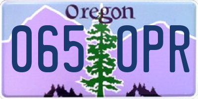 OR license plate 065OPR