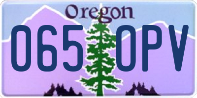 OR license plate 065OPV