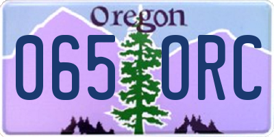OR license plate 065ORC