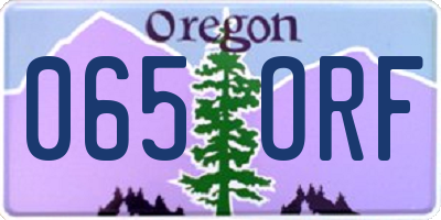 OR license plate 065ORF
