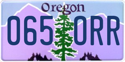 OR license plate 065ORR