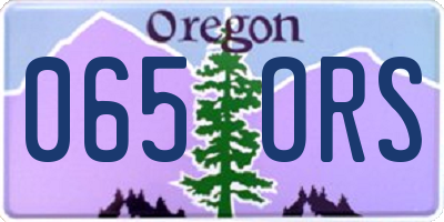 OR license plate 065ORS