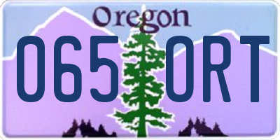 OR license plate 065ORT