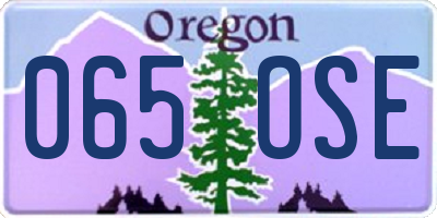 OR license plate 065OSE