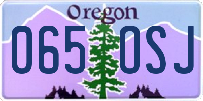 OR license plate 065OSJ