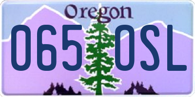 OR license plate 065OSL