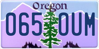OR license plate 065OUM
